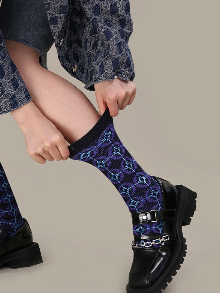 Plaid Mid-Calf Socks (Set of 3)