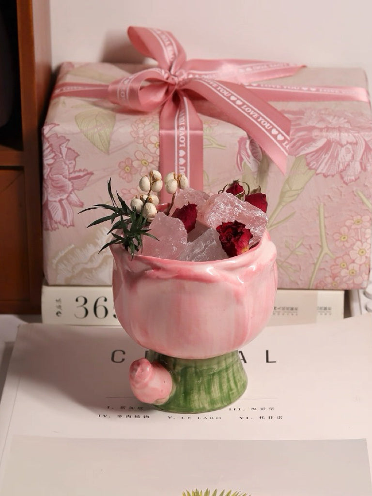 Rose Ceramic Crystal Diffuser
