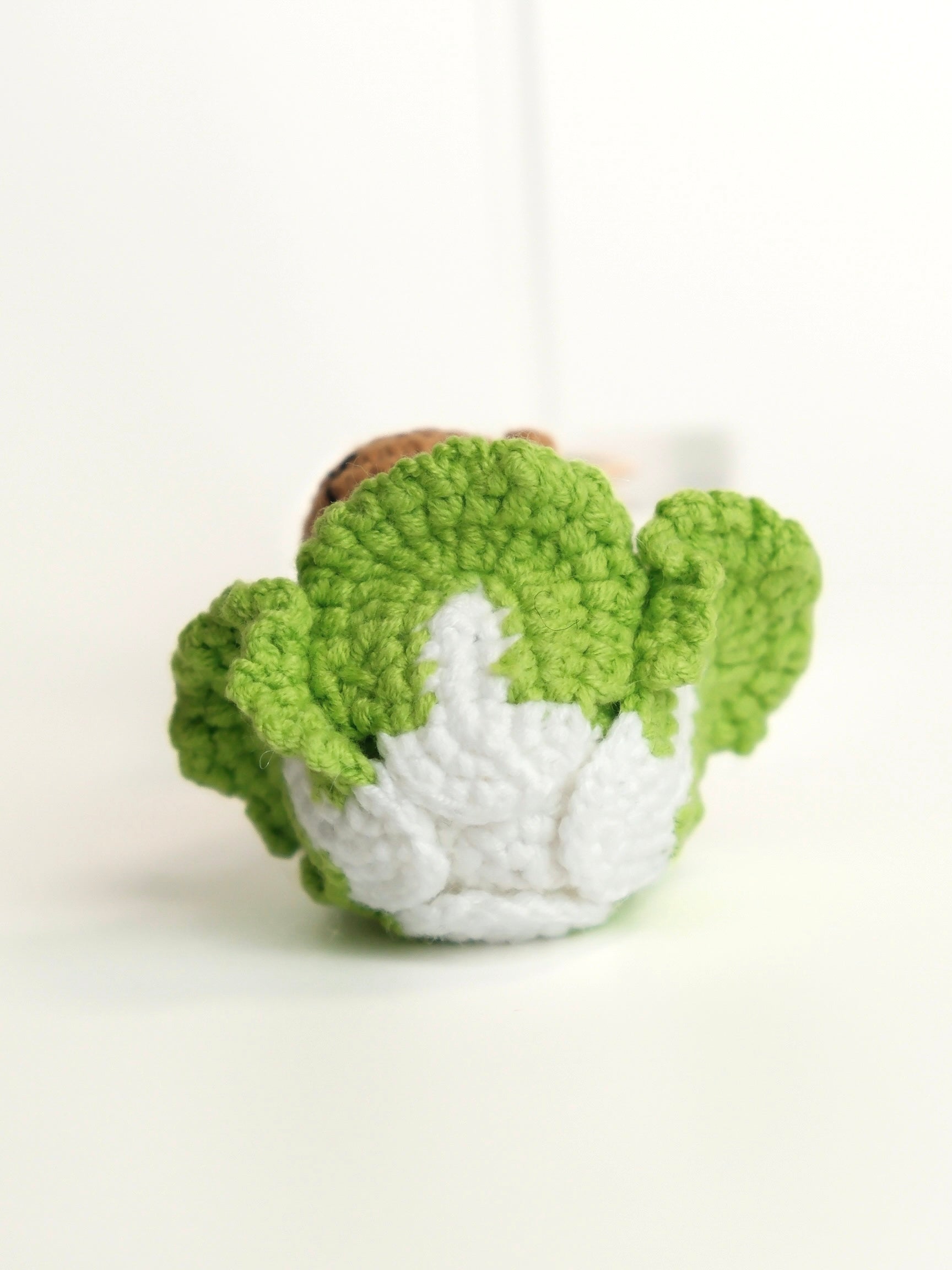 Hand-Crocheted Capybara With Vegetable Keychain