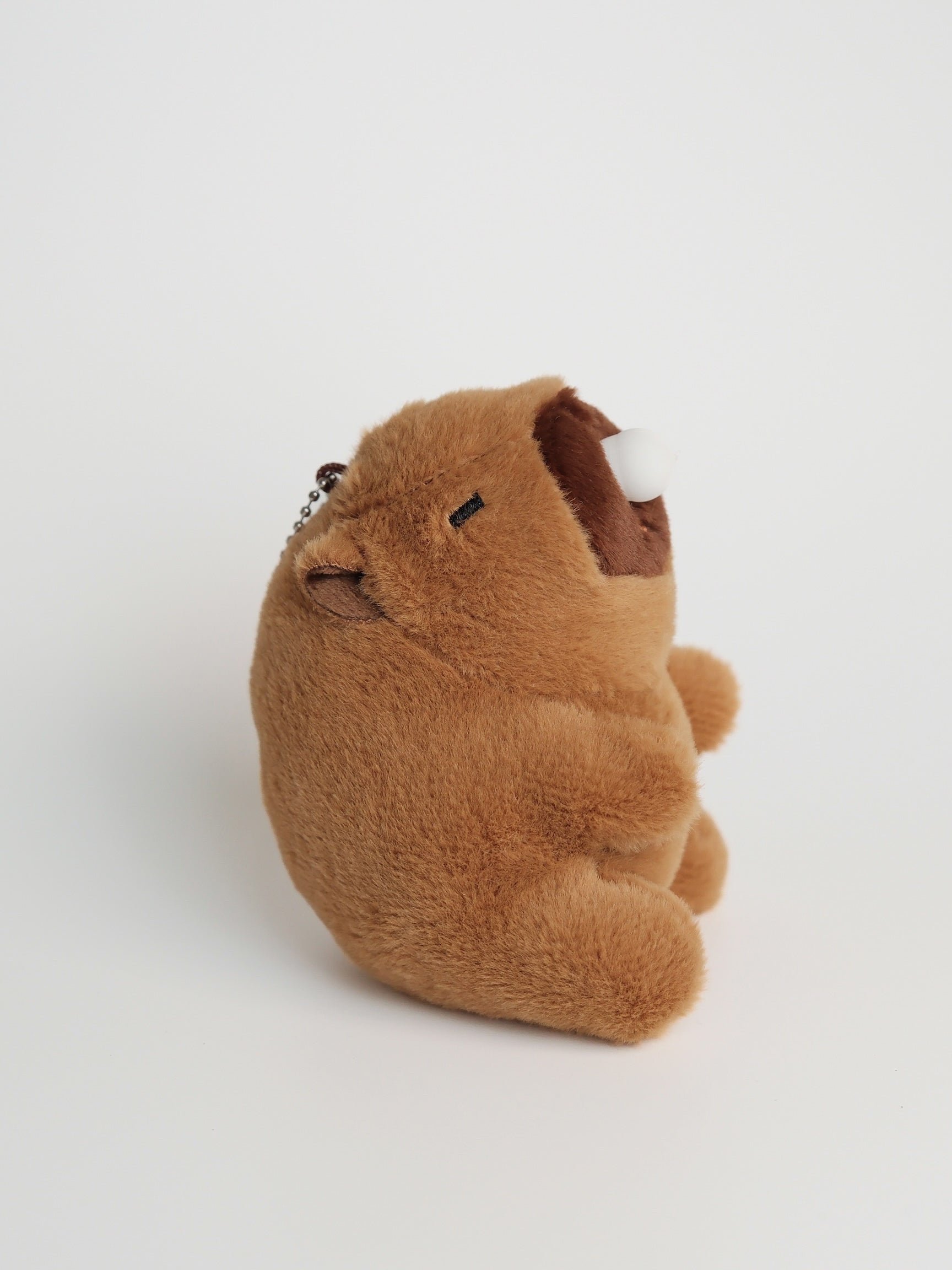 Bubble-Blowing Capybara Plush Keychain