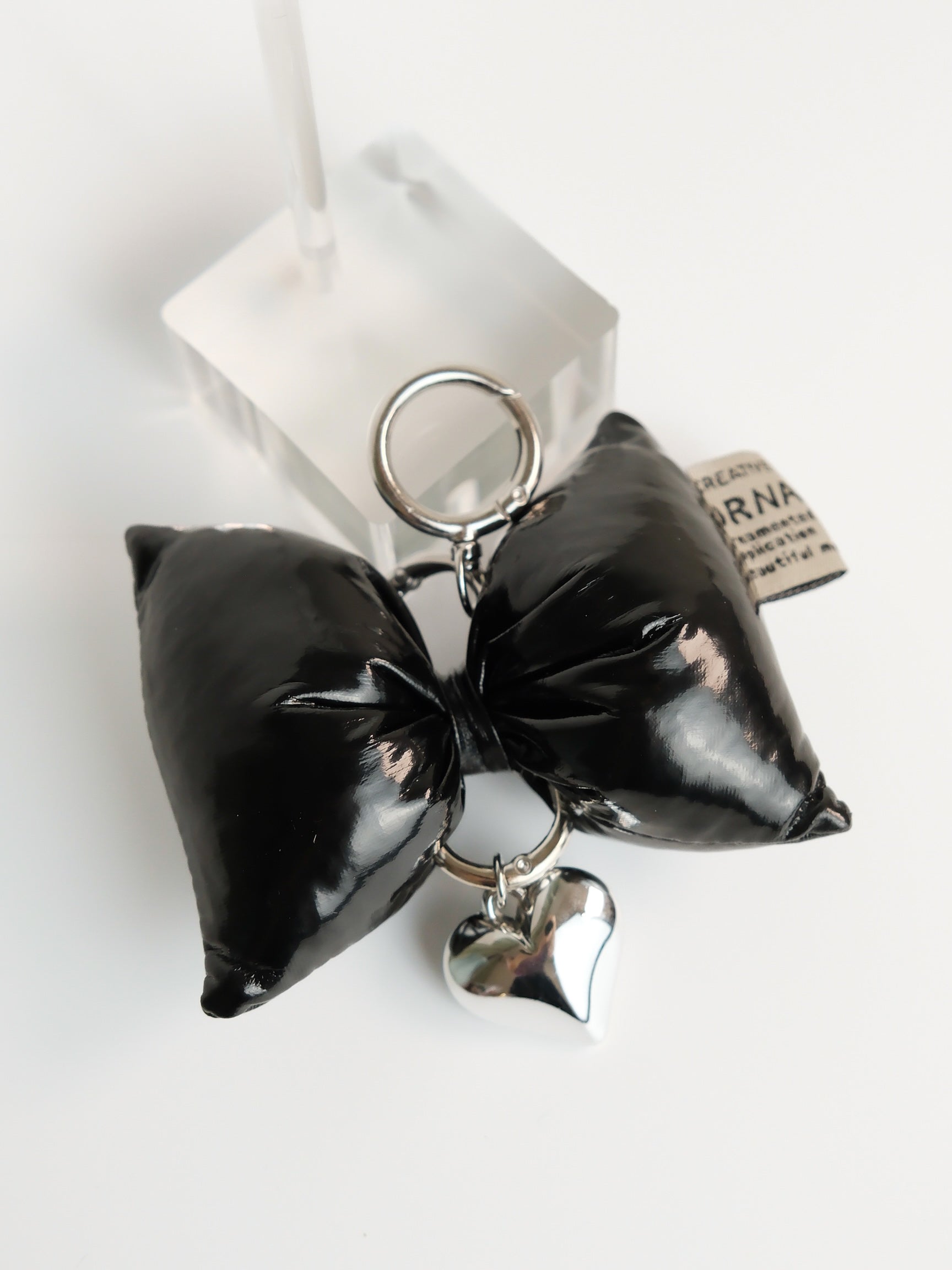 Leather Bow Keychain/Bag Accessory
