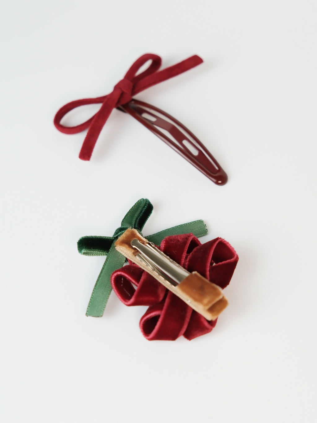 Velvet Christmas Tree Bow Hair Clip