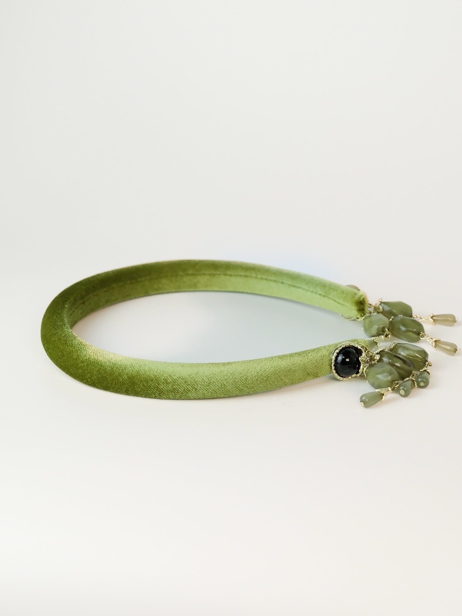 Green Velvet Headband