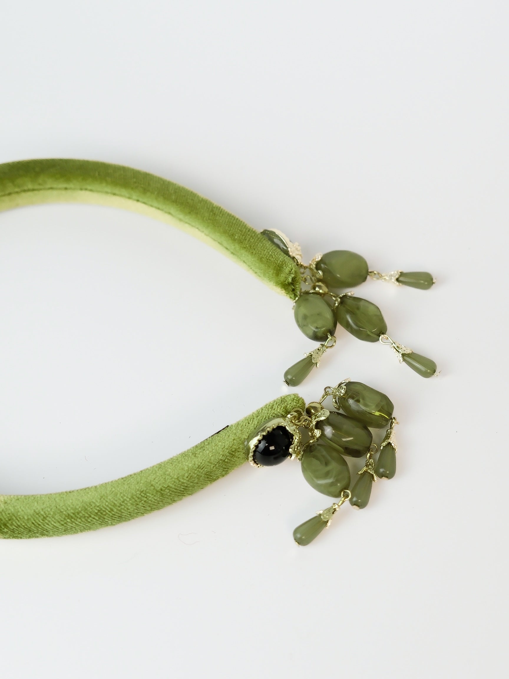 Green Velvet Headband