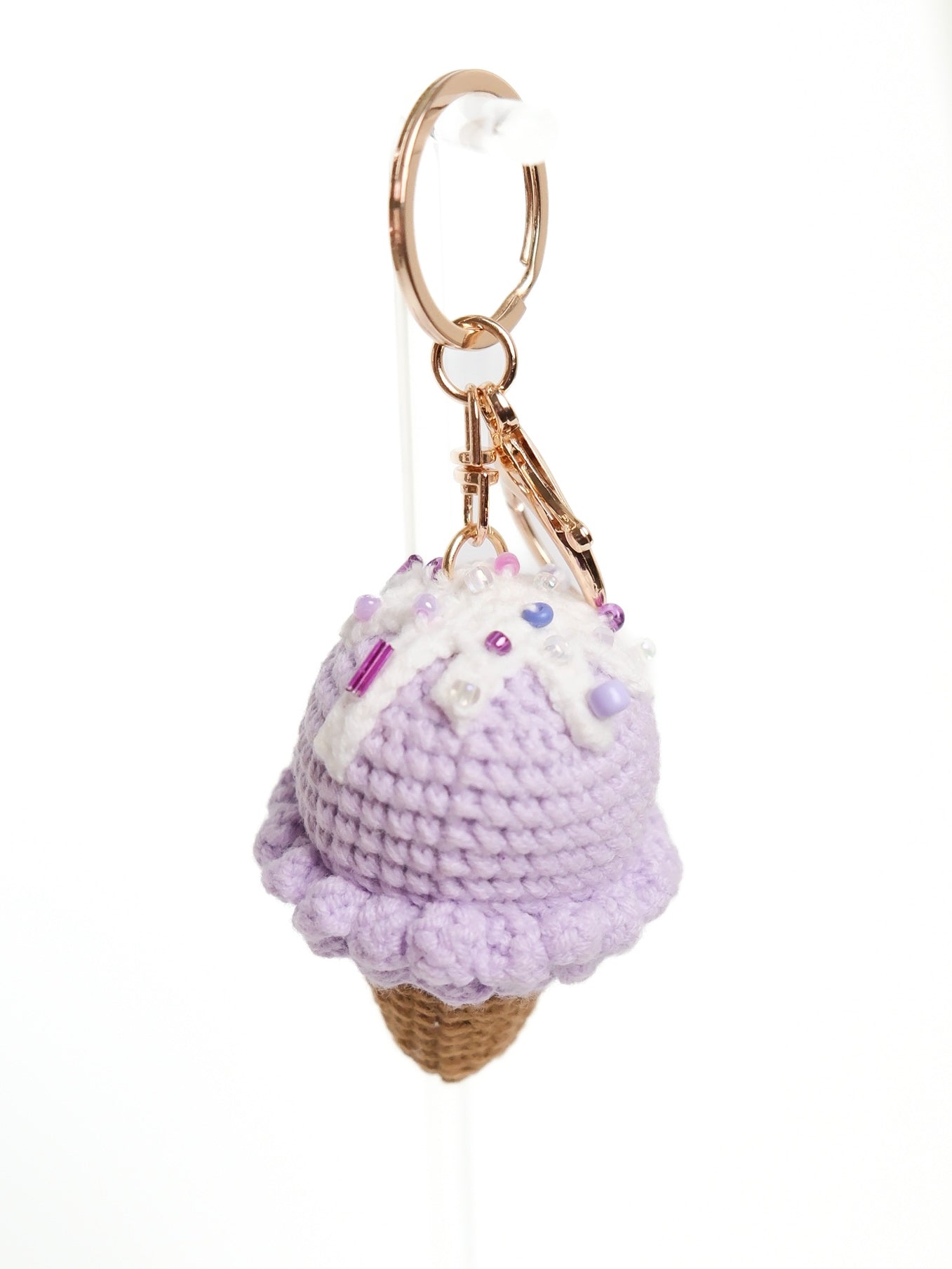 Crochet Ice Cream Keychain Bag Charm