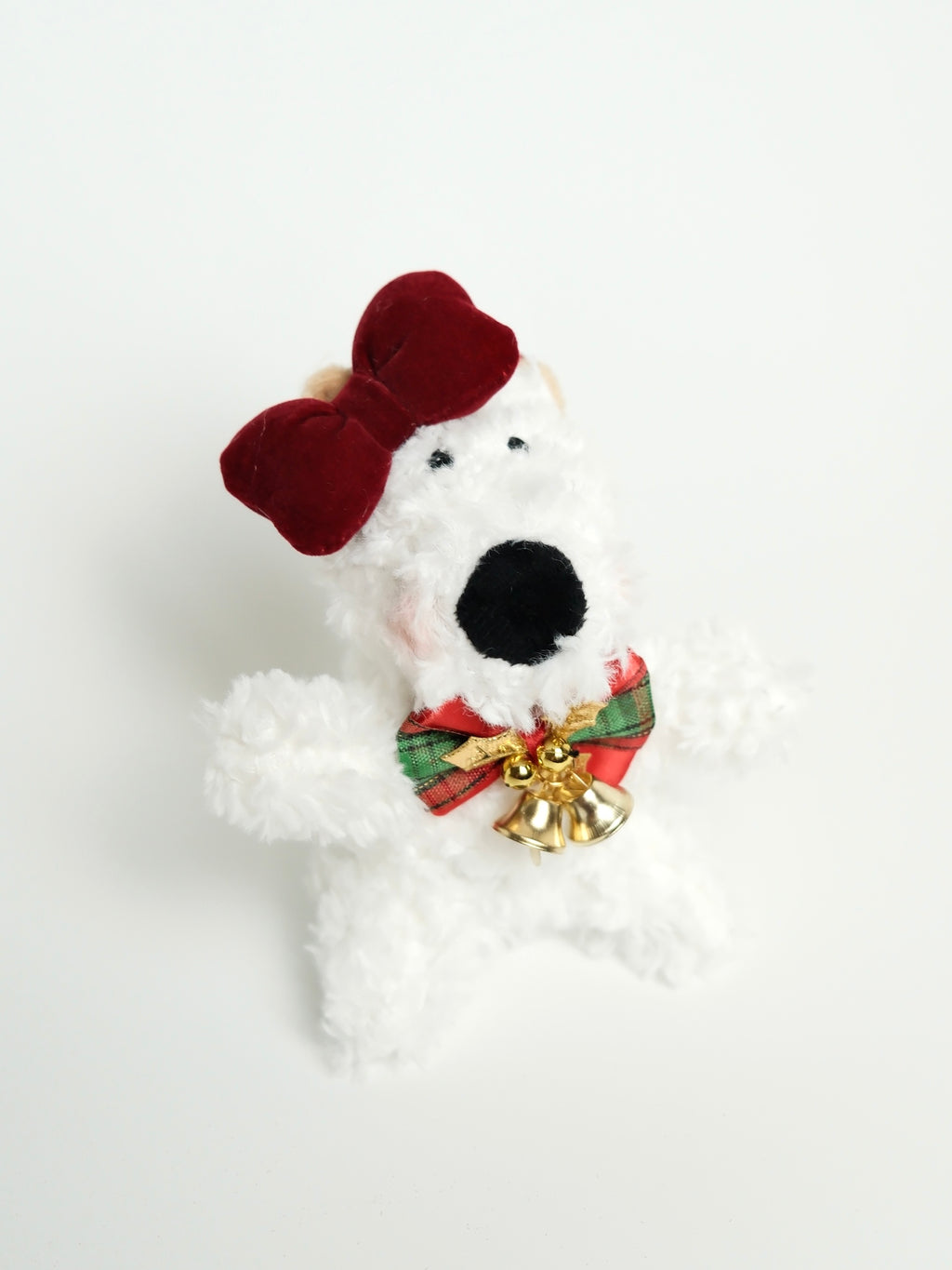 Westie Christmas Plush Keychain