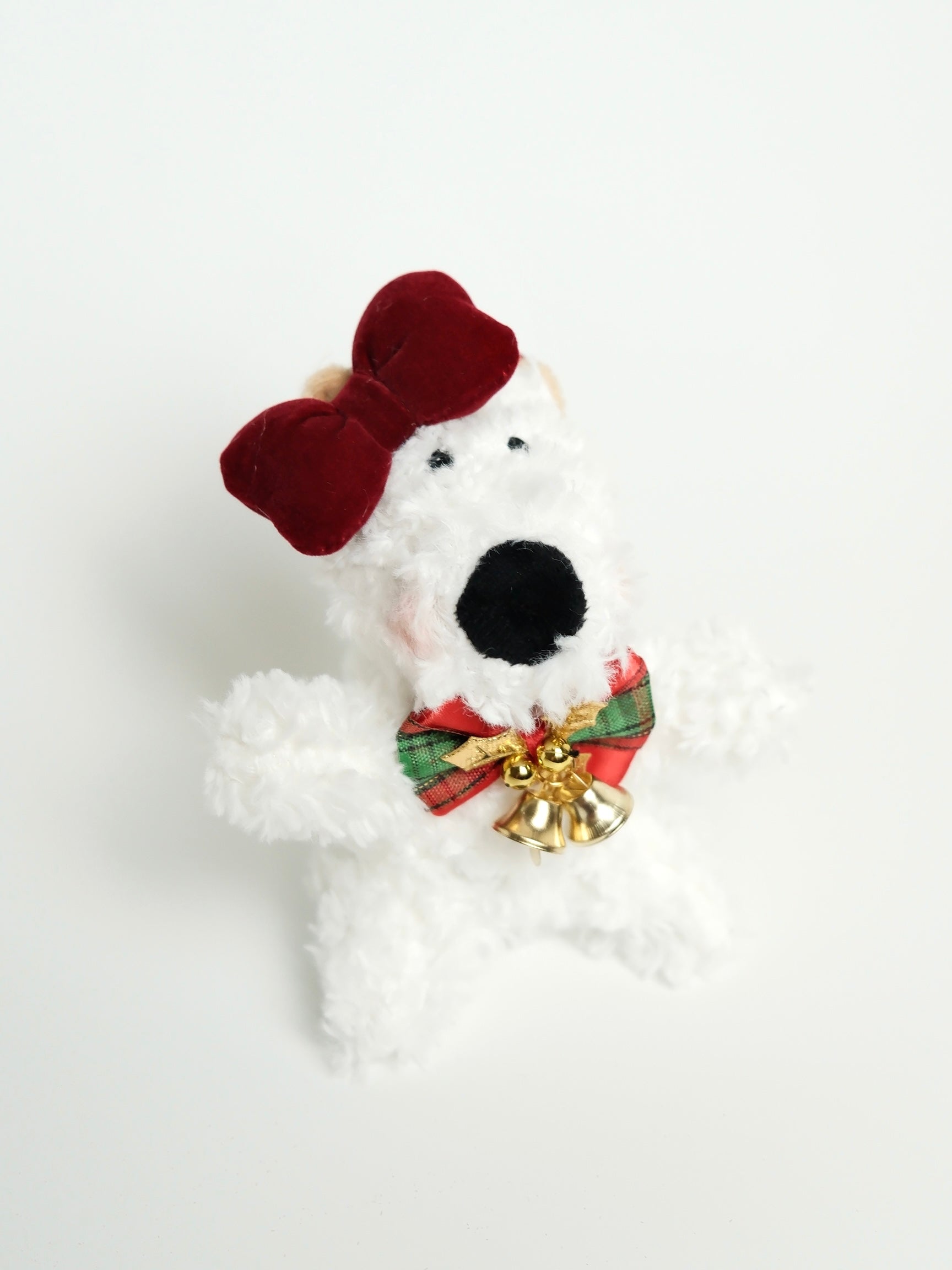 Westie Christmas Plush Keychain