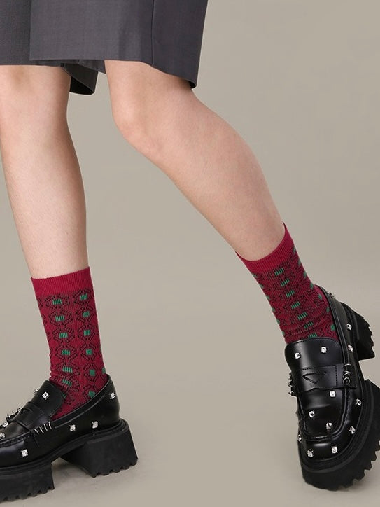 Plaid Mid-Calf Socks (Set of 3)