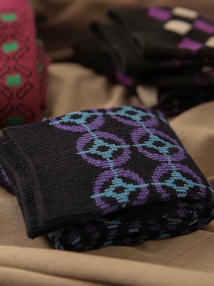 Plaid Mid-Calf Socks (Set of 3)