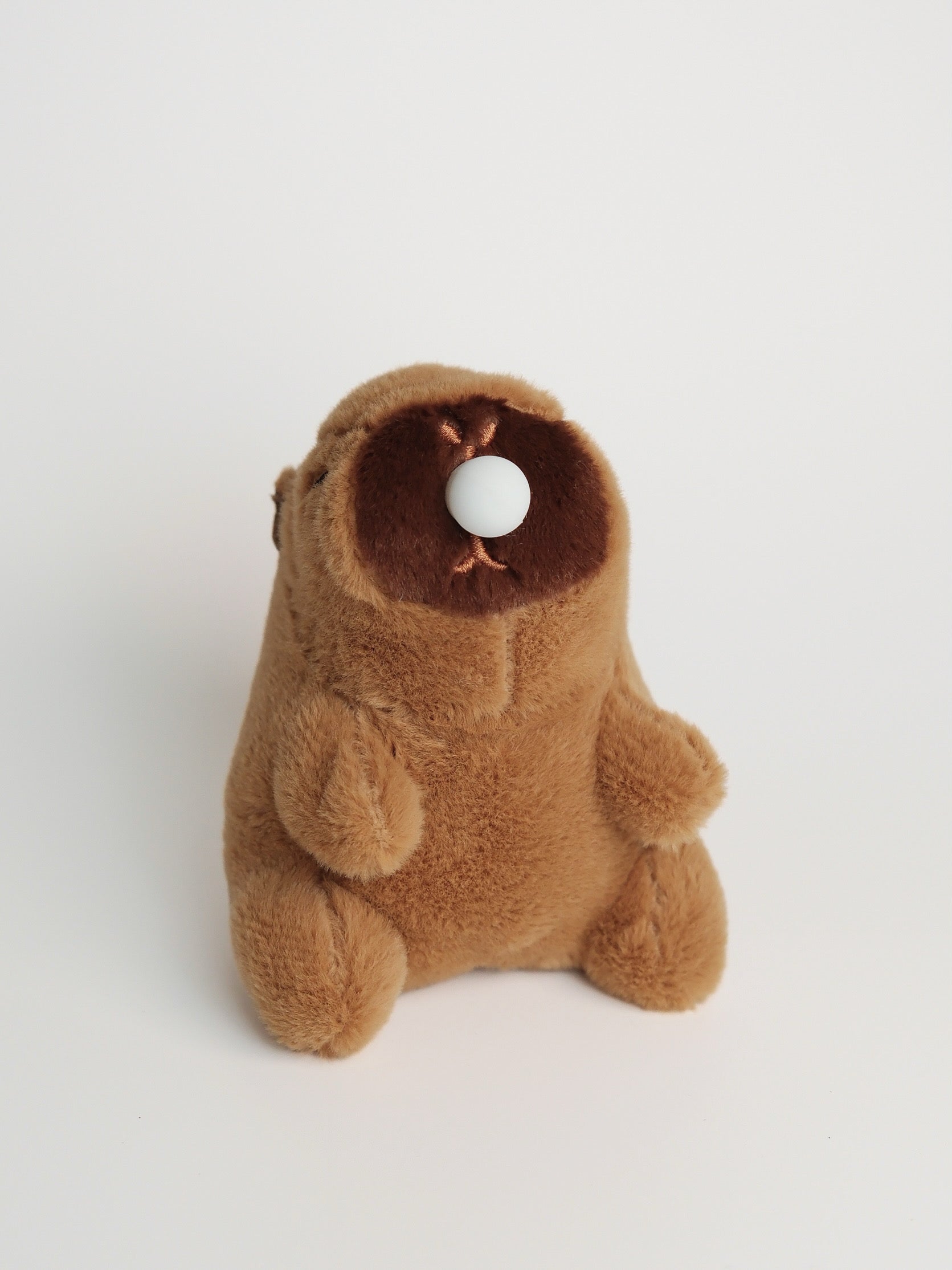 Bubble-Blowing Capybara Plush Keychain