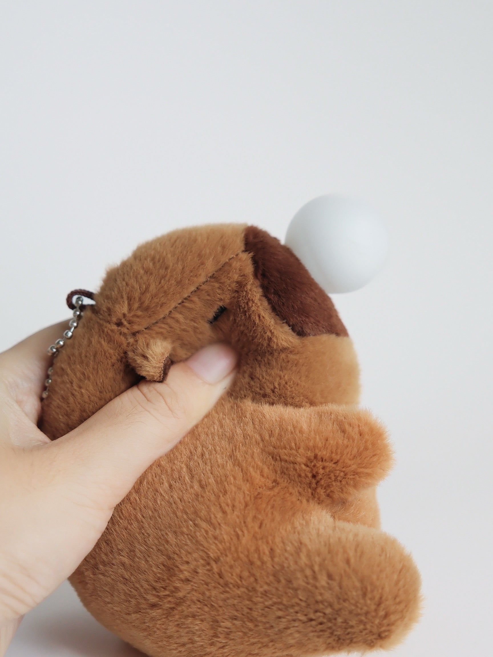 Bubble-Blowing Capybara Plush Keychain