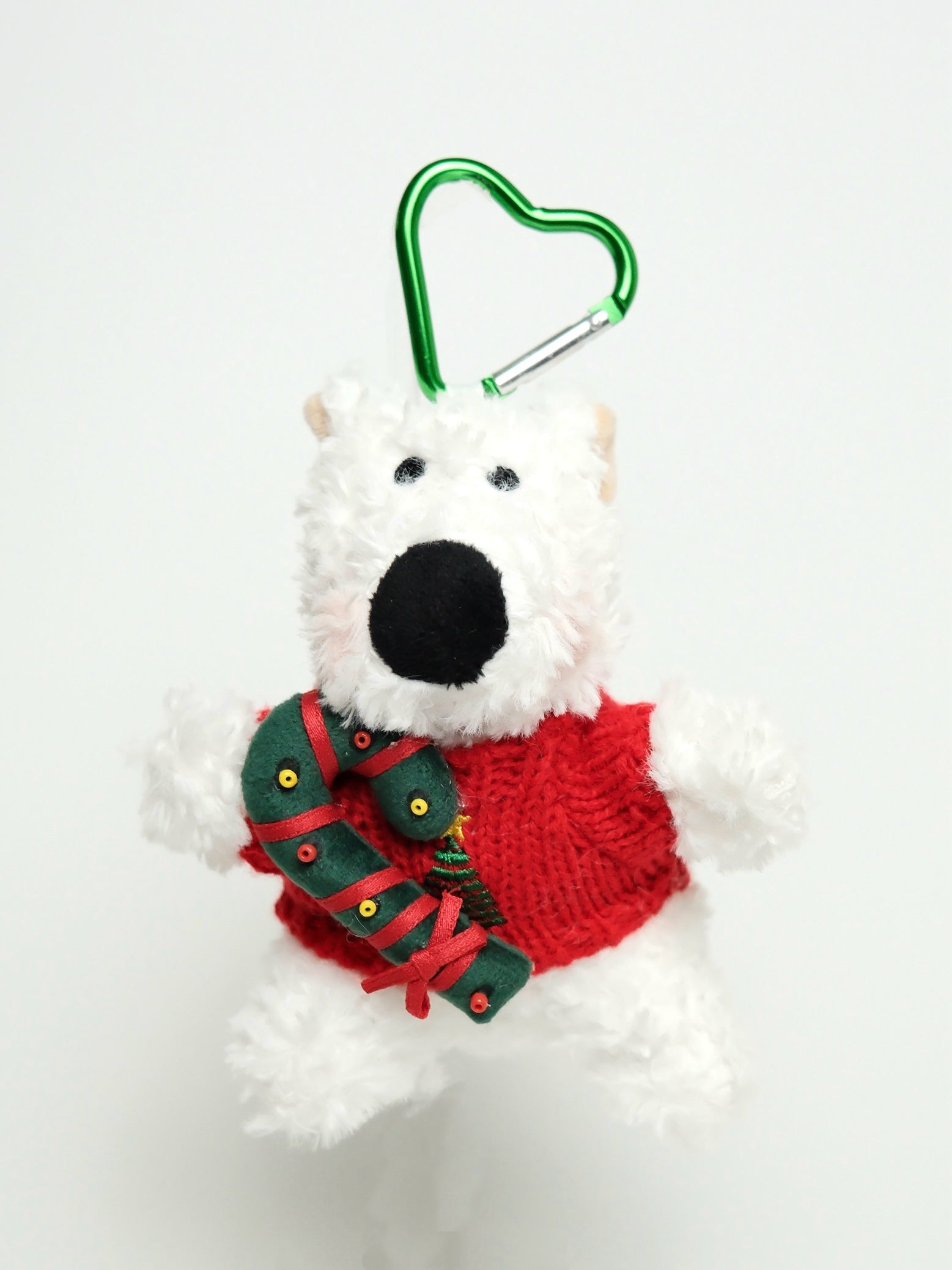 Westie Christmas Plush Keychain