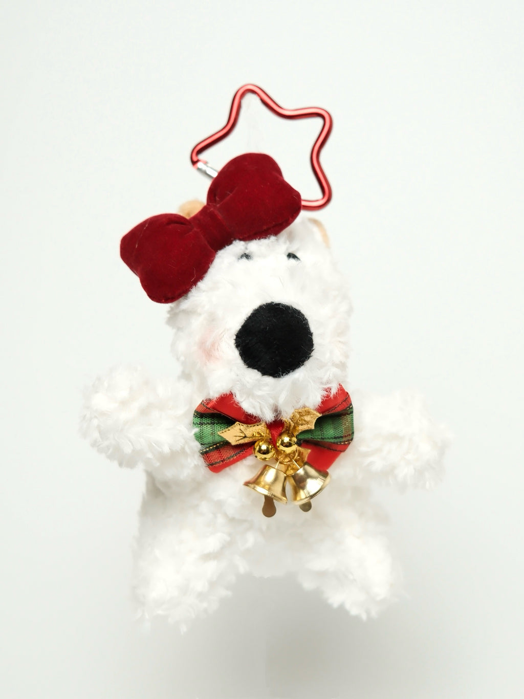 Westie Christmas Plush Keychain