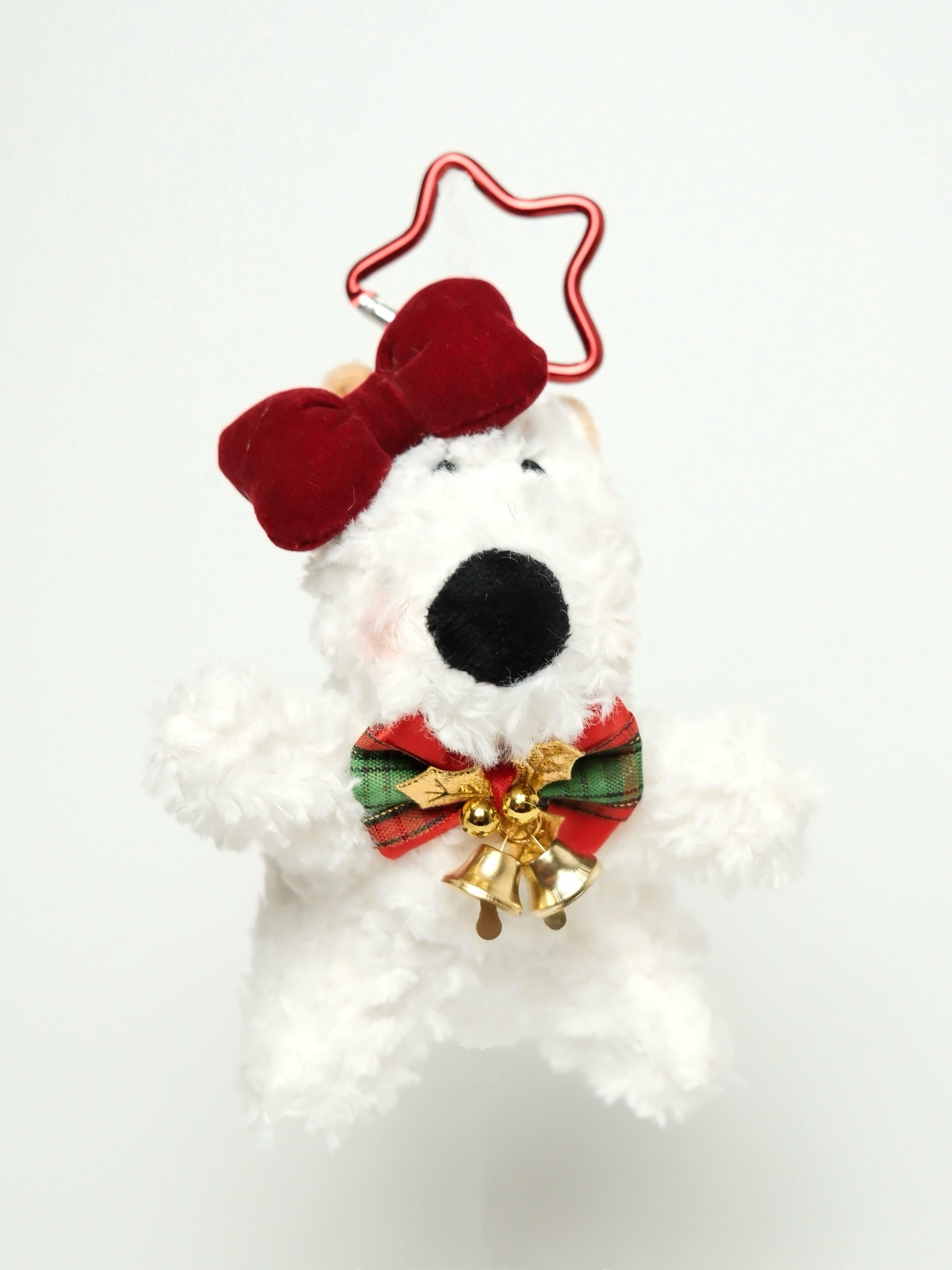 Westie Christmas Plush Keychain