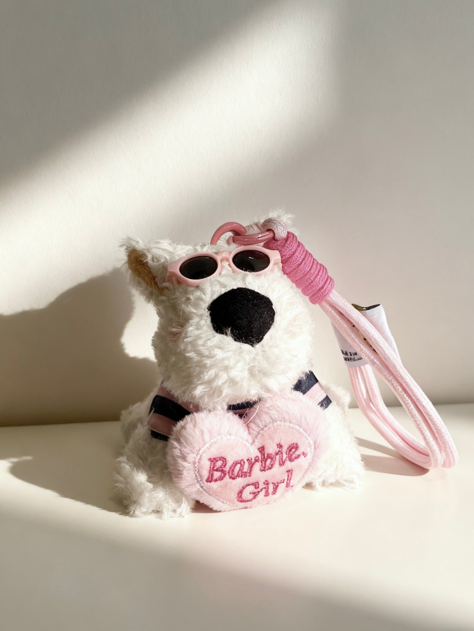 Cute West Highland White Terrier Stuffed Charm Keychain