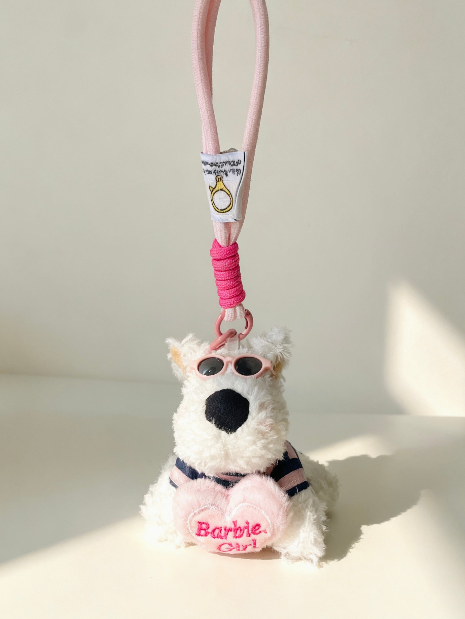 Cute West Highland White Terrier Stuffed Charm Keychain
